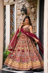 Multicolor Organza Silk Anarkali Gown