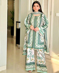 White Color Digital Print Co-ord Set