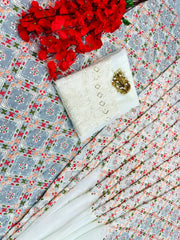 Outstanding Multicolor Embroidery Work Saree