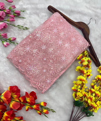 Marriage Special Heavy Work Pink Color Saree