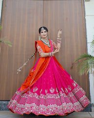 Heavy Work Marriage Special Pink Color Lehenga Choli