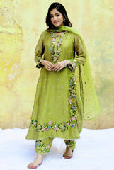 Flattering Green Color Sequence Work Punjabi Suit
