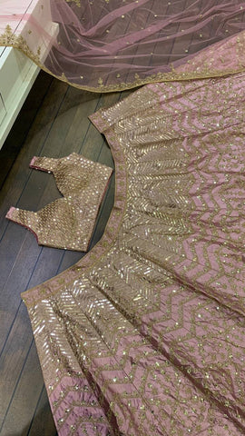 Marriage Special Pink Color Zari Work Designer Lehenga Choli