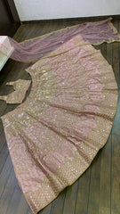 Marriage Special Pink Color Zari Work Designer Lehenga Choli