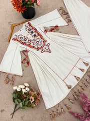 Sequence Work White Color Rakhi Special Palazzo Set