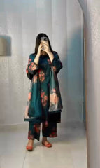 Digital Print Green Color Peaceful Salwar Suit