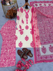 Casual Wear Digital Printed Pink Color Palazzo Suit