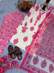 Casual Wear Digital Printed Pink Color Palazzo Suit