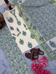 Casual Wear Digital Printed Green Color Palazzo Suit