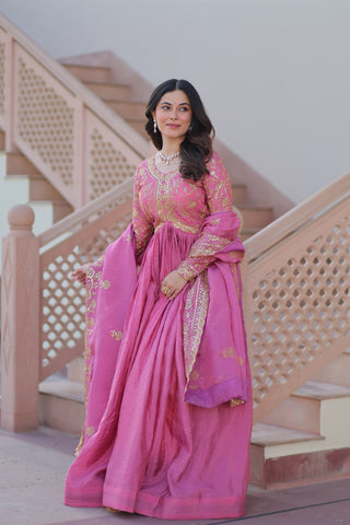 Onion Color Gold-Crush Gorgeous Gown