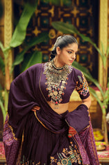 Designer Teal Blue Rayon With Foil Print Lehenga Choli