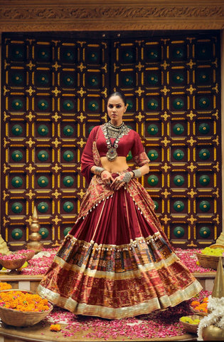 Designer Teal Blue Rayon With Foil Print Lehenga Choli