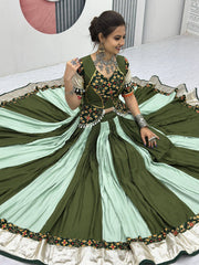 Navratri Special Marvelous Purple Cotton Ribbon Work Lehenga Choli