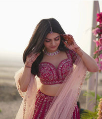 Pink Color Marriage Special Heavy Work Lehenga Set