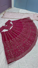 Pink Color Marriage Special Heavy Work Lehenga Set