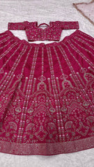 Pink Color Marriage Special Heavy Work Lehenga Set