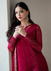 Gorgeous Maroon Georgette Embroidery Straight Salwar Suit
