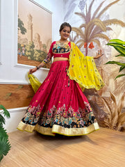 Gorgeous Black Rayon Embroidery Work Lehenga Choli