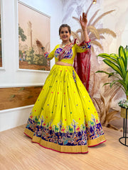 Gorgeous Black Rayon Embroidery Work Lehenga Choli