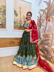 Gorgeous Black Rayon Embroidery Work Lehenga Choli