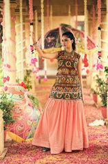 Attractive Black Rayon Ribbon Work Lehenga Choli For Navratri