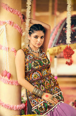 Attractive Black Rayon Ribbon Work Lehenga Choli For Navratri