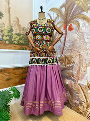 Attractive Black Rayon Ribbon Work Lehenga Choli For Navratri