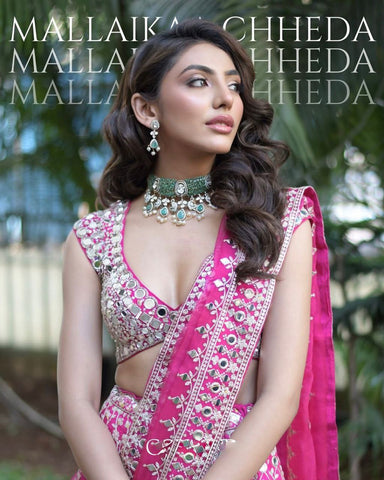 Exclusive Pink Georgette Thread Work Lehenga Choli