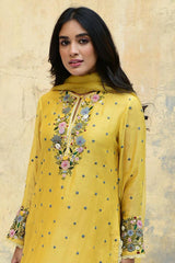 Flattering Yellow Color Sequence Work Punjabi Suit