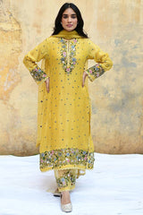 Flattering Yellow Color Sequence Work Punjabi Suit