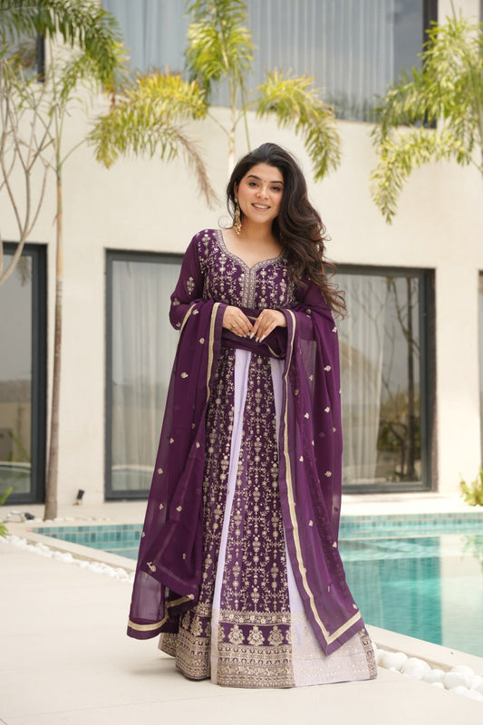 Designer Rama Blooming Zari Work Gown