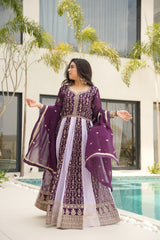 Designer Rama Blooming Zari Work Gown