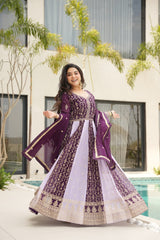 Designer Rama Blooming Zari Work Gown