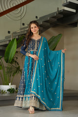 Designer Rama Blooming Zari Work Gown