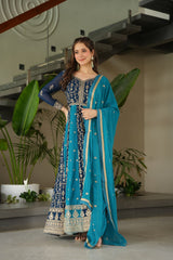 Designer Rama Blooming Zari Work Gown