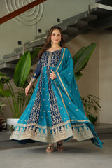 Designer Rama Blooming Zari Work Gown