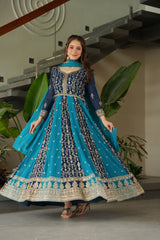 Designer Rama Blooming Zari Work Gown