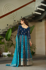 Designer Rama Blooming Zari Work Gown