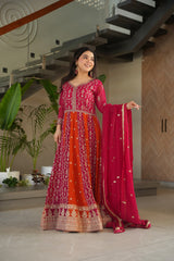 Designer Rama Blooming Zari Work Gown