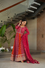 Designer Rama Blooming Zari Work Gown