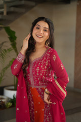 Designer Rama Blooming Zari Work Gown