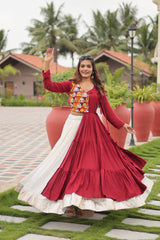 Navratri Special Awesome Purple Color Gamthi Work Lehenga Choli