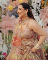 Trendy Multicolor Georgette Thread Work Lehenga Choli
