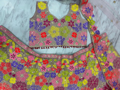 Trendy Multicolor Georgette Thread Work Lehenga Choli