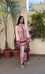 Ravishing Red Satin Digital Print Co-ord Set
