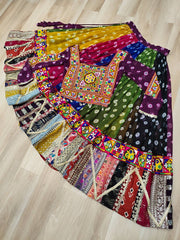 Navratri Festival Exclusive Multicolor Georgette Gamthi Work Lehenga Choli