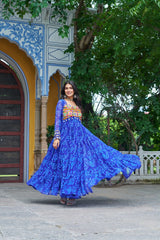 Classy Mustard Georgette Bandhani Work Gown