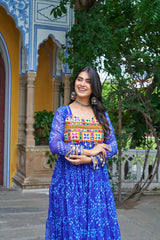 Classy Mustard Georgette Bandhani Work Gown