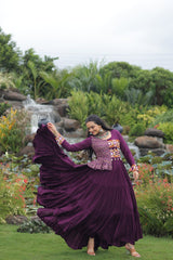 Innovative Pink Rayon Kutchi Work Navratri Wear