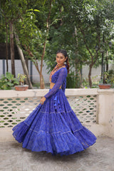 Navratri Wear Designer Red Georgette Embroidered Lehenga Choli